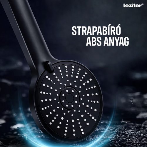 Lili 5 funkciós kézizuhany tömlővel tartóval fekete