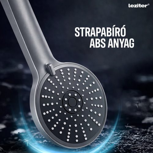 Lili 5 funkciós kézizuhany tömlővel tartóval szürke