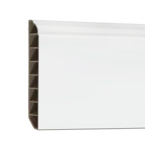 Vinyl SPC padlószegély Snow white 2400x100x12 mm