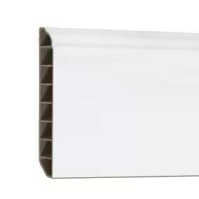 Vinyl SPC padlószegély Snow white 2400x100x12 mm