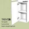 Trent függesztett oldal szekrény barna