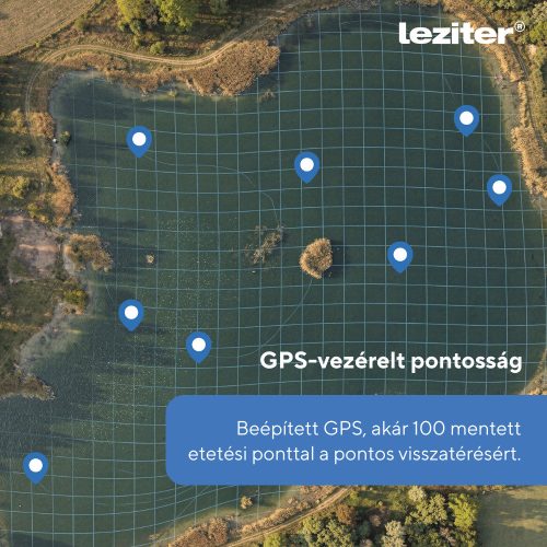 Etetőhajó V6 GPS 3 tartályos hátra és oldalkidobós fekete