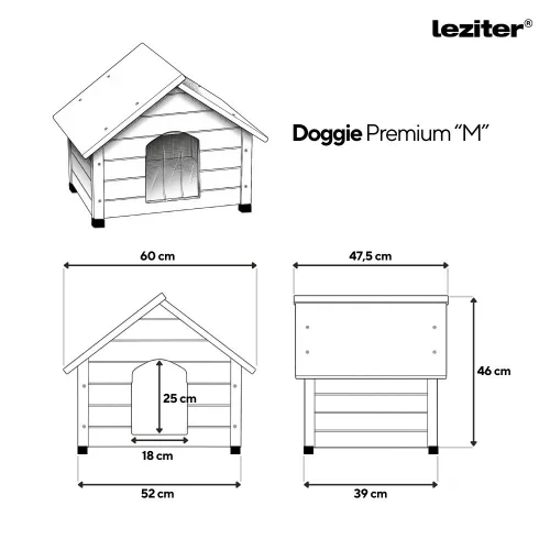 Doggie Premium hőszigetelt kutyaház "M"