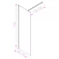 Walker 70x195 cm Walk in zuhanyfal