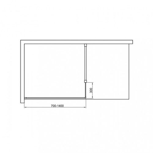 Walker 90x195 cm Walk in zuhanyfal