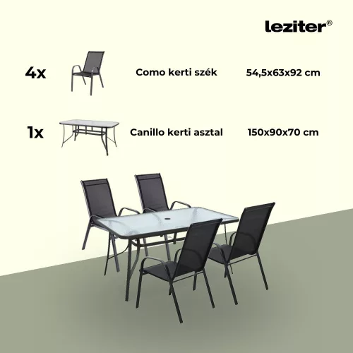 Arlon 4+1 kerti bútor garnitúra szett