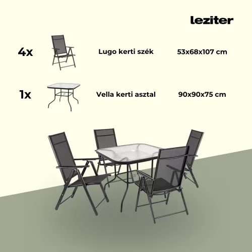 Amira 4+1 kerti bútor garnitúra szett