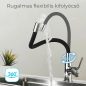   Corin álló mosogató csaptelep flexibilis kifolyócsővel fekete