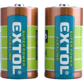   EXTOL ENERGY elem klt. 2 db, alkáli, 1,5V, méret: C (LR14); hosszú élettartam, bliszteren