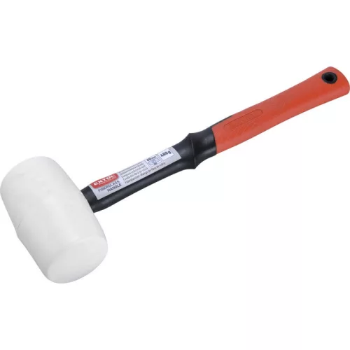 EXTOL PREMIUM gumikalapács üvegszálas nyéllel, fehér gumi ; 60 mm, 0,48 kg