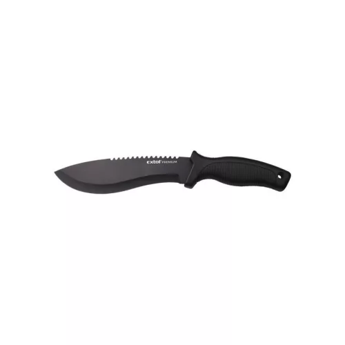 EXTOL PREMIUM vadász- és túrakés, 2CR13 rozsdamentes acél penge, műanyag nyél, nylon tok, teljes/penge hossz: 290mm/170mm