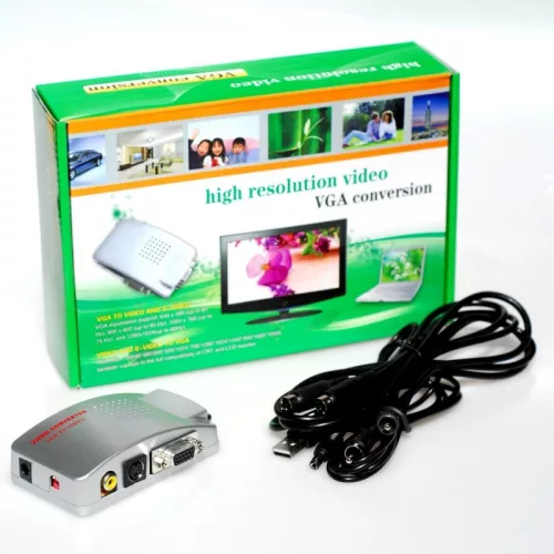 VGA TV átalakító PC konverter VGA RCA SVIDEO kábel