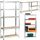 Fancy Garden Garázs Fém Polcrendszer Ezüst 70x30x154 MDF Polcokkal