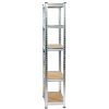 Fancy Garden Garázs Fém Polcrendszer Ezüst 70x30x154 MDF Polcokkal