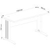 AKORD BM-135 Beton Számítógépasztal Laminált Matt Szürke Fémlábakkal
