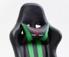 Furniture 4 Gamers FG33 Gamer Szék Műbőr Fekete-Zöld Ergonomikus