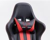 Furniture 4 Gamers FG33 Gamer Szék Műbőr Fekete-Piros Ergonomikus