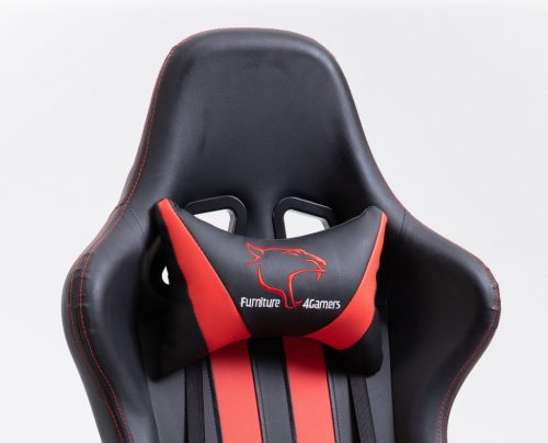 Furniture 4 Gamers FG33 Gamer Szék Műbőr Fekete-Piros Ergonomikus