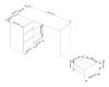 AKORD B16 Sarok Íróasztal 124 cm 3 Fiókos Craft Tölgy