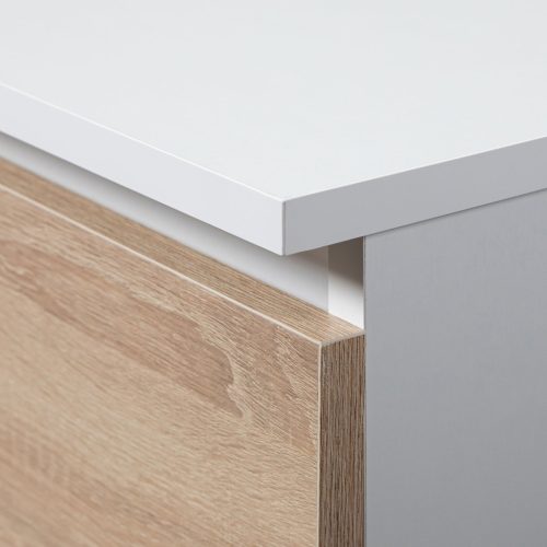 AKORD CLP B20 Sarok Íróasztal Laminált Fehér Sonoma Baloldali