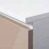 AKORD A-7 Számítógépasztal Laminált Fehér-Cappuccino Magasfényű 90 cm IP0PBIUCAPUPOLLEA