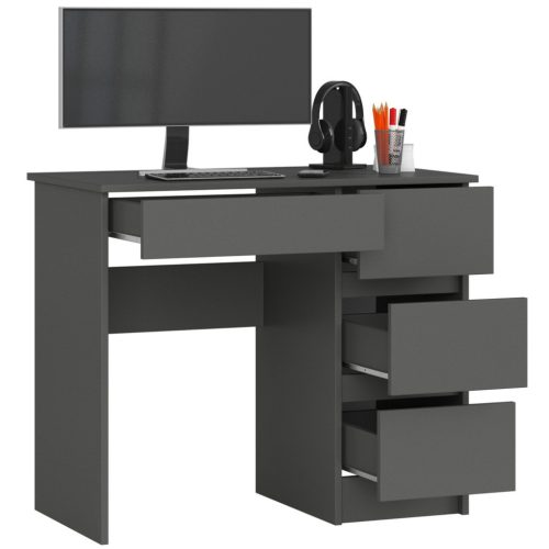 AKORD CLP A-7 Jobboldali Íróasztal Laminált Grafitszürke