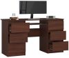 AKORD A-11 Számítógépasztal 6 Fiókos Wenge Laminált
