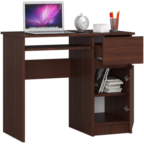 AKORD Piksel Jobbos Számítógépasztal Wenge Laminált 90cm