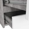AKORD CL100 Laminált Fiókos Komód Beton/Fehér 6 Fiókkal