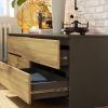 AKORD CLP K160 Komód Laminált Grafitszürke/Artisan Tölgy 4 Fiókos