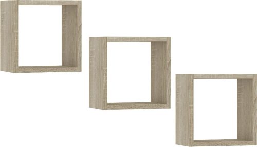AKORD K Sonoma Tölgy Fali Polc Szett 25x25cm