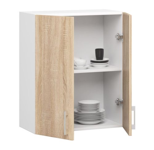 AKORD Lima W60 Faliszekrény Laminált Fehér-Sonoma Tölgy