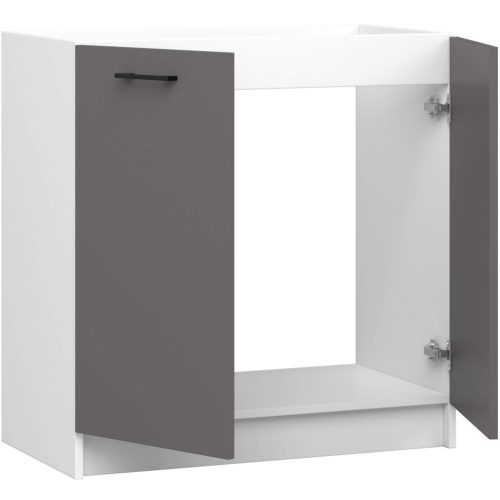AKORD Oliwia Mosogatószekrény Laminált Fehér-Szürke Matt 80cm