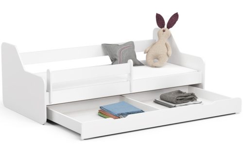 AKORD ACTIV 180x80 Gyerekágy Laminált Fehér Védőkorláttal