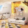 AKORD ACTIV 180x80 Gyerekágy Laminált Fehér Védőkorláttal