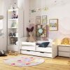 AKORD Smile 160x80 Gyerekágy Laminált Fehér Védőkorláttal