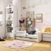 AKORD Smile 160x80 Gyerekágy Laminált Szürke Védőkorláttal