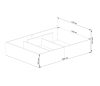 AKORD CLP Tárolós Ágy Laminált Fehér 140x200 LOZPODSOBIA140