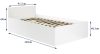 AKORD CLP Tárolós Ágy Laminált Fehér 90x200 LOZPODSTEBIA90