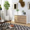 AKORD CL100 Komód 6 Fiókos Laminált Fehér Sonoma Tölgy