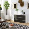 AKORD CL100 Modern 6-Fiókos Komód Laminált Fehér-Szürke