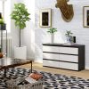 AKORD CL100 Modern 6-Fiókos Komód Laminált Grafitszürke-Fehér