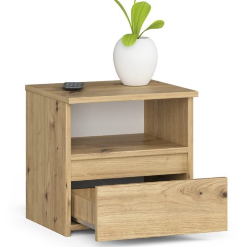 AKORD CL1 Artisan Tölgy Éjjeliszekrény Fiókos