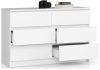 AKORD CLP K120 Komód 6 Fiókos Laminált Fehér Matt