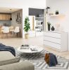 AKORD CLP K120 Komód 6 Fiókos Laminált Fehér Matt