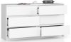AKORD CLP K140 Fiókos Komód Laminált Fehér 6-Fiókos