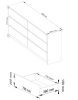 AKORD CLP K160 Komód 6 Fiókos Laminált Fehér