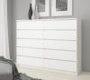 AKORD CLP K160 Komód Laminált Fehér 10 Fiókos