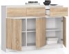 AKORD CLP K140 Komód Laminált Fehér-Sonoma