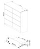 AKORD Modern 8 Fiókos Komód Laminált Fehér-Sonoma 120cm